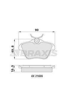 Alfa Romeo 156 Arka Fren Balatasi 1998-2006 Braxıs Aa0166 Alfa Romeo 156 Arka Fren Balatasi 1998-2006 Braxıs Aa0166