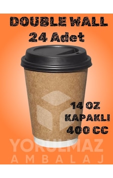 14 Oz Double Wall Kapaklı Karton Bardak Ekstra Kalın Sıcak İçecek Bardağı 24 Adet Renkli 14 Oz Double Wall Kapaklı Karton Bardak Ekstra Kalın Sıcak İçecek Bardağı 24 Adet Renkli