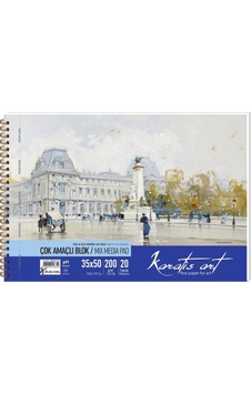 35x50 Spiralli Çok Amaçlı Blok 200gr/20 Yaprak, Mavi