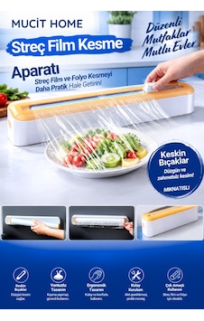 Mucit Home Streç Film Kesme Aparatı Streç Film Kesici Buzdolabı Folyo Kesme Streç Film Kesici Mucit Home Streç Film Kesme Aparatı Streç Film Kesici Buzdolabı Folyo Kesme Streç Film Kesici