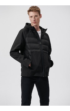 Mavi Kapüşonlu Scuba Ceket Siyah Mont M0110047-900 Siyah Mavi Kapüşonlu Scuba Ceket Siyah Mont M0110047-900 Siyah