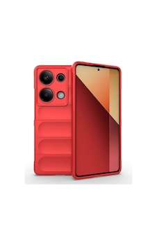 Zore Redmi Note 13 Pro 4g Kılıf Esnek Tpu Oyuklu Arka Yüzey Tasarımlı Omsy Etnik Silikon Kapak - Kırmızı