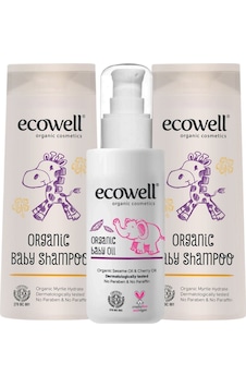 Ecowell Organik Bebe Şampuanı 300 ML x 2 + Organik Bebe Yağı Ecowell Organik Bebe Şampuanı 300 ML x 2 + Organik Bebe Yağı