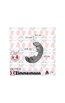 Zimmermann 430.1776.20 Arka Kampana Astra F 1.4i 1.6ı 91 98 Kadett 79 91 228x200x38x100x56 4dl 568058 Zimmermann 430.1776.20 Arka Kampana Astra F 1.4i 1.6ı 91 98 Kadett 79 91 228x200x38x100x56 4dl 568058