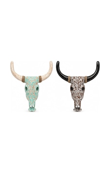 4 Adet Ahşap Dekoratif Bufalo Kafası Duvar Dekoru, 50 Cm, Wall Decor Buffalo Head 4 Adet Ahşap Dekoratif Bufalo Kafası Duvar Dekoru, 50 Cm, Wall Decor Buffalo Head