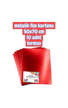 Kırmızı Metalik Fon Kartonu 50x70 Cm 10 Adet 1 Kırmızı Metalik Fon Kartonu 50x70 Cm 10 Adet 1