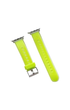 Apple Watch Uyumlu 38mm Jelly Silikon Kordon - Yeşil Apple Watch Uyumlu 38mm Jelly Silikon Kordon - Yeşil