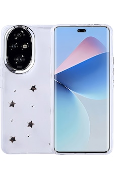 Honor 200 Kılıf Airbag Tasarımlı Simli Şeffaf Zore Kutup Kapak Yıldız