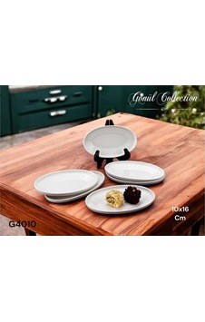 Gönül Gnl 4010 Porselen Beyaz Oval Tabak 16x10x2.2 Cm Beyaz Gönül Gnl 4010 Porselen Beyaz Oval Tabak 16x10x2.2 Cm Beyaz