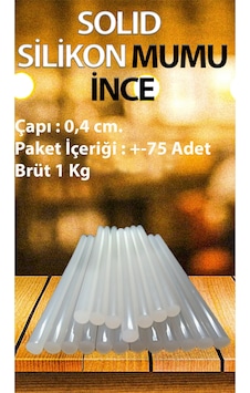 Sıcak Silikon Çubuğu İnce Tip 1 Paket Brüt 1 Kg Ağırlığında Sıcak Silikon Çubuğu İnce Tip 1 Paket Brüt 1 Kg Ağırlığında