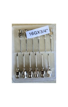 Muhtelif - Enjektör İğne Ucu Çelik 16g X 3/4" 1 Paket 12 Adet