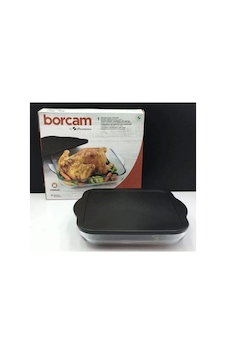 59024 Borcam Siyah Kapaklı Fırın Tepsisi 28x28cm Şeffaf 59024 Borcam Siyah Kapaklı Fırın Tepsisi 28x28cm Şeffaf