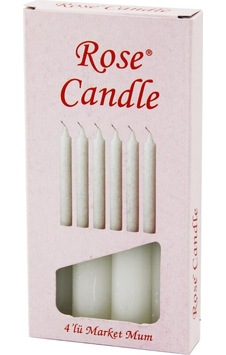 4pcs - Kalın Çap 2cm - Uzunluk 15cm Beyaz Klasik Market Mum 5250 Diğer 4pcs - Kalın Çap 2cm - Uzunluk 15cm Beyaz Klasik Market Mum 5250 Diğer