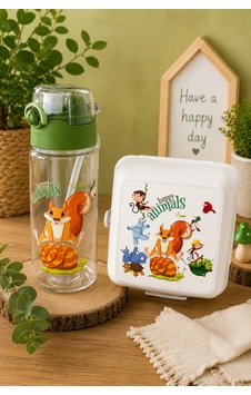 Conjunto Matara 500 Ml Ve 2 Katlı Beslenme Kabı 2'li Set- Matara Beslenme Kabı Seti - 909693526 Conjunto Matara 500 Ml Ve 2 Katlı Beslenme Kabı 2'li Set- Matara Beslenme Kabı Seti - 909693526