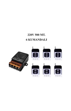 Lavat 500 Metre Mesafeli Ac 220v 30a 6 Kumandalı Röle Kutusu 433 Mhz Radyo Frekanslı Lavat 500 Metre Mesafeli Ac 220v 30a 6 Kumandalı Röle Kutusu 433 Mhz Radyo Frekanslı