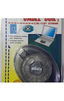 Aidata Makaralı Rj-11 Telefon Kablosu 2.7 Metre - Makarali 2 7