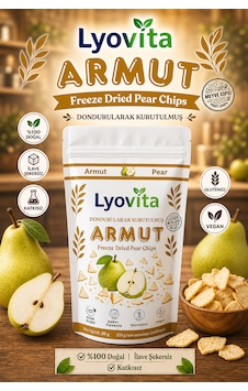 Armut Dondurularak Kurutulmuş Freeze Dried 20 G Armut Dondurularak Kurutulmuş Freeze Dried 20 G