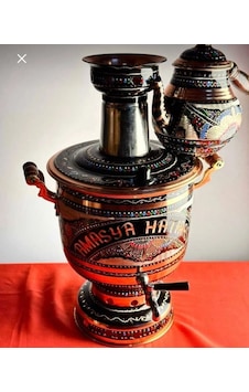 Bakır Odunlu Semaver Siyah Bakır Odunlu Semaver Siyah