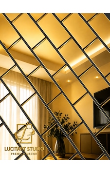 Lucitart 5 Adet 10cmx5cm Tuğla Desenli Aynalı Pleksi Kendinden Yapışkanlı Dekoratif Duvar Aynası 9 Renk Seçeneği Gold Lucitart 5 Adet 10cmx5cm Tuğla Desenli Aynalı Pleksi Kendinden Yapışkanlı Dekoratif Duvar Aynası 9 Renk Seçeneği Gold