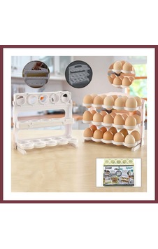 Storeşahin Buzdolabı Yumurta Organizeri 3 Katlı 30 Bölmeli Shn0720 Çok Renkli Storeşahin Buzdolabı Yumurta Organizeri 3 Katlı 30 Bölmeli Shn0720 Çok Renkli