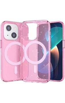 Apple Uyumlu iPhone 13 İle Kılıf Magsafe Şarj Özellikli Parlayan Simli Saydam Renkli Kapak Apple Uyumlu iPhone 13 İle Kılıf Magsafe Şarj Özellikli Parlayan Simli Saydam Renkli Kapak