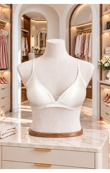 Loveria Premium Ekru Saten Dokulu Dikişsiz Balensiz Pedli Sütyen Ekru Ekru