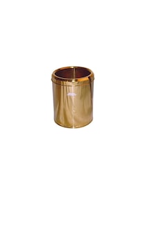 Paslanmaz Gold Ofis Mutfak Banyo Çemberli Çöp Kovası 5 Litre Paslanmaz Gold Ofis Mutfak Banyo Çemberli Çöp Kovası 5 Litre