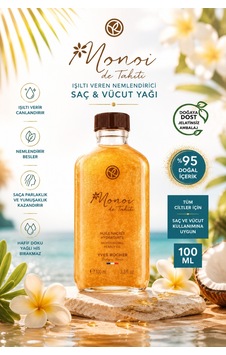 Işıltı Etkili Nemlendirici Ve Besleyici Monoi De Tahiti Vegan Saç Ve Vücut Yağı 100 Ml Işıltı Etkili Nemlendirici Ve Besleyici Monoi De Tahiti Vegan Saç Ve Vücut Yağı 100 Ml