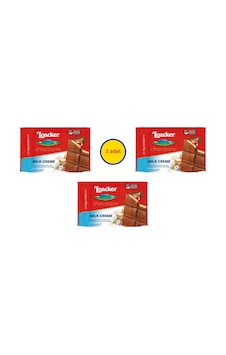 Loacker Chocolate Milk Creme - Sütlü Çikolata Kaplı Sütlü Krema Dolgulu Çıtır Gofret 3 Adet Loacker Chocolate Milk Creme - Sütlü Çikolata Kaplı Sütlü Krema Dolgulu Çıtır Gofret 3 Adet