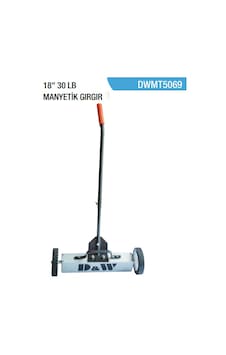 İbtaş 2 Tekerlekli Manyetik Mıknatıslı Parça Toplama Aleti - Civata, Somun, Çapak - 14 Kg Taşır