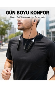 Boyun Tipi Bluetooth Kulaklık Kablosuz Mikrofonlu Uzun Kullanım Süreli Müzik Ve Telefon Görüşme Kulaklığı - Li Boyun Tipi Bluetooth Kulaklık Kablosuz Mikrofonlu Uzun Kullanım Süreli Müzik Ve Telefon Görüşme Kulaklığı - Li