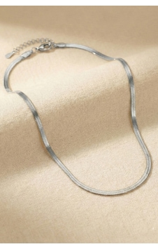 Silver İtalyan Ezme Zincir Çelik Kolye Renkli Silver İtalyan Ezme Zincir Çelik Kolye Renkli