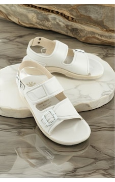 Gezer Unisex Bej Hacı Ayarlanabilir Sandalet Umre - Hac Terlik Bej Gezer Unisex Bej Hacı Ayarlanabilir Sandalet Umre - Hac Terlik Bej