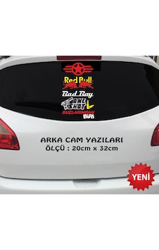 kötü çocuk arka cam sticker yazı seti çoklu set kötü çocuk arka cam sticker yazı seti çoklu set