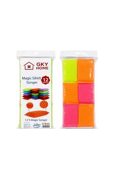 Gky Home 12'li Magic Sosyete Sünger Çok Renkli Gky Home 12'li Magic Sosyete Sünger Çok Renkli