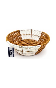 Yuvarlak Hasır K.rengi - Beyaz Ekmek Sepeti 25cm 5468 Renkli Yuvarlak Hasır K.rengi - Beyaz Ekmek Sepeti 25cm 5468 Renkli
