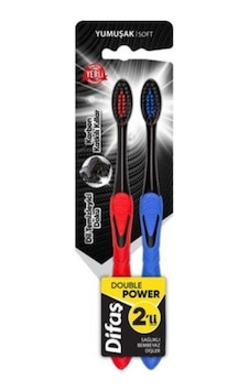 Difaş Double Power Yumuşak Diş Fırçası 2'li Difaş Double Power Yumuşak Diş Fırçası 2'li