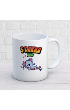 Beş Dakika Daha Iki Tarafı Baskılı Kupa Bardak Çok Renkli Beş Dakika Daha Iki Tarafı Baskılı Kupa Bardak Çok Renkli