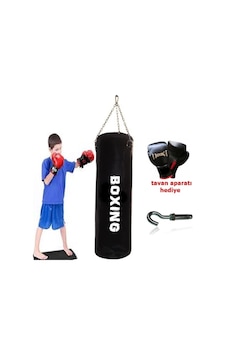 70 x 25 Cm Kum Torbası Boks Eldiveni 4 Ons Siyah 70 x 25 Cm Kum Torbası Boks Eldiveni 4 Ons Siyah