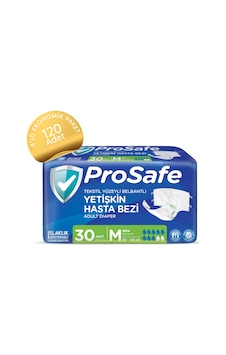 Prosafe Belbantlı Hasta Bezi Medium Orta 4 x 30'lu Prosafe Belbantlı Hasta Bezi Medium Orta 4 x 30'lu