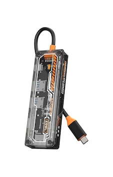 Ally 6ın1 Type-c To Usb3.0 + Usb2.0 + Type-c Pd 100w + Sd + Tf + Hdmi Çoğaltıcı Transparan Hub- 1903 Ally 6ın1 Type-c To Usb3.0 + Usb2.0 + Type-c Pd 100w + Sd + Tf + Hdmi Çoğaltıcı Transparan Hub- 1903