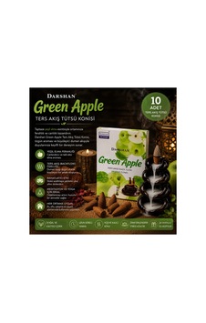 Darshan Green Apple Ters Akış Backflow Tütsü Konisi 10'lu Paket Darshan Green Apple Ters Akış Backflow Tütsü Konisi 10'lu Paket