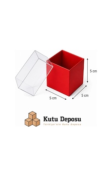 5x5x5 Cm Asetat Kapaklı Takı Kutusu-kırmızı Demonte 50 Adet 5x5x5 Cm Asetat Kapaklı Takı Kutusu-kırmızı Demonte 50 Adet