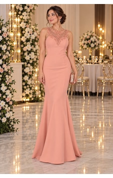 Gül&can Butik Pudra Pembesi Taş İşlemeli Balık Abiye Elbise Pembe Gül&can Butik Pudra Pembesi Taş İşlemeli Balık Abiye Elbise Pembe