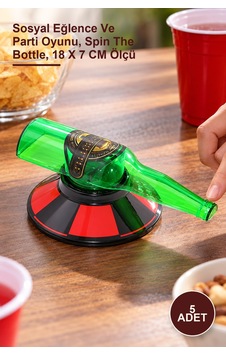 5 Adet Şişe Çevirmece Oyunu Sosyal Eğlence Ve Parti Oyunu, Spin The Bottle, 18 X 7 Cm Ölçü 5 Adet Şişe Çevirmece Oyunu Sosyal Eğlence Ve Parti Oyunu, Spin The Bottle, 18 X 7 Cm Ölçü