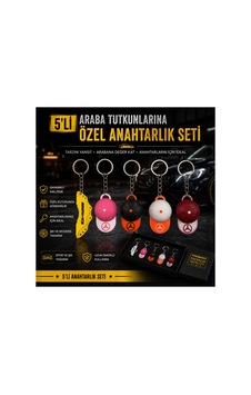 Şık Tasarım 5 Li Araba Anahtarlık Seti Beyaz Beyaz Şık Tasarım 5 Li Araba Anahtarlık Seti Beyaz Beyaz