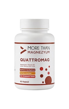 Quattromag Magnezyum Kompleks Klorür - Bisglisinat - Sitrat - Malat Ve B6 60 Kapsül