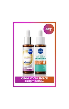 Luminous630 Skin Glow Aydınlatıcı Serum 30ml Ve Derma Skin Clear Sivilce Karşıtı Serum, Niasinamid