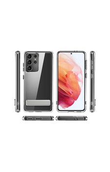 Galaxy S21 Ultra Kılıf Standlı Şeffaf Silikon Zore L-stand Kapak Renksiz Galaxy S21 Ultra Kılıf Standlı Şeffaf Silikon Zore L-stand Kapak Renksiz