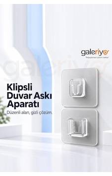 Kendinden Yapışkanlı Çift Taraflı Yapışkanlı Klipsli Duvar Askısı 10 Adet Açık Gri Kendinden Yapışkanlı Çift Taraflı Yapışkanlı Klipsli Duvar Askısı 10 Adet Açık Gri